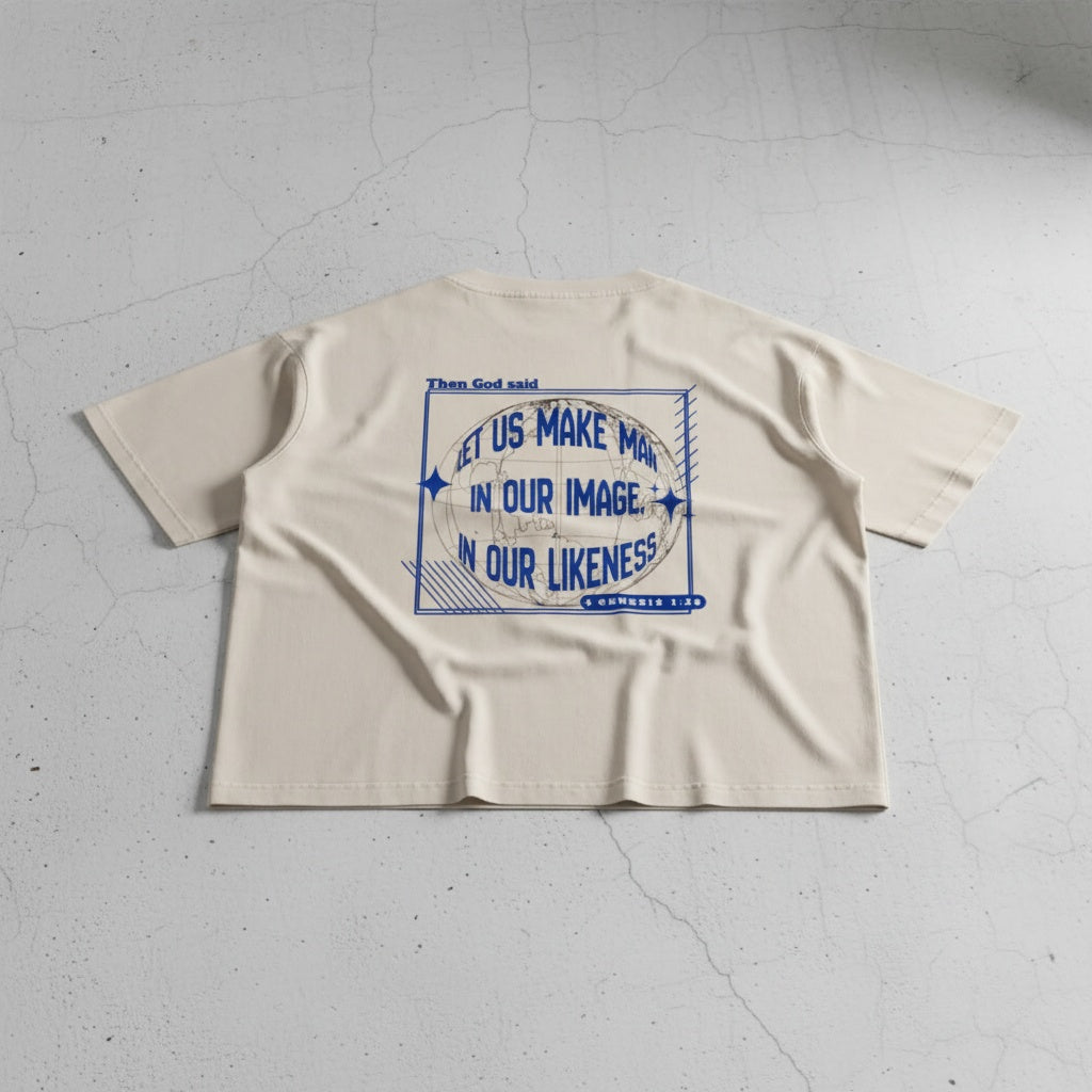 Genesis 1:26 - Boxy mineral wash tee