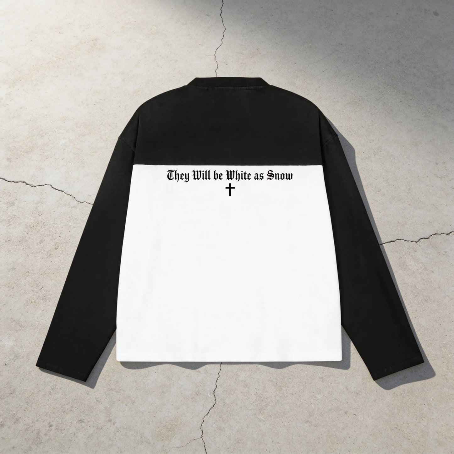 Washed Clean - Sun Faded Color Block Long Sleeve Tee