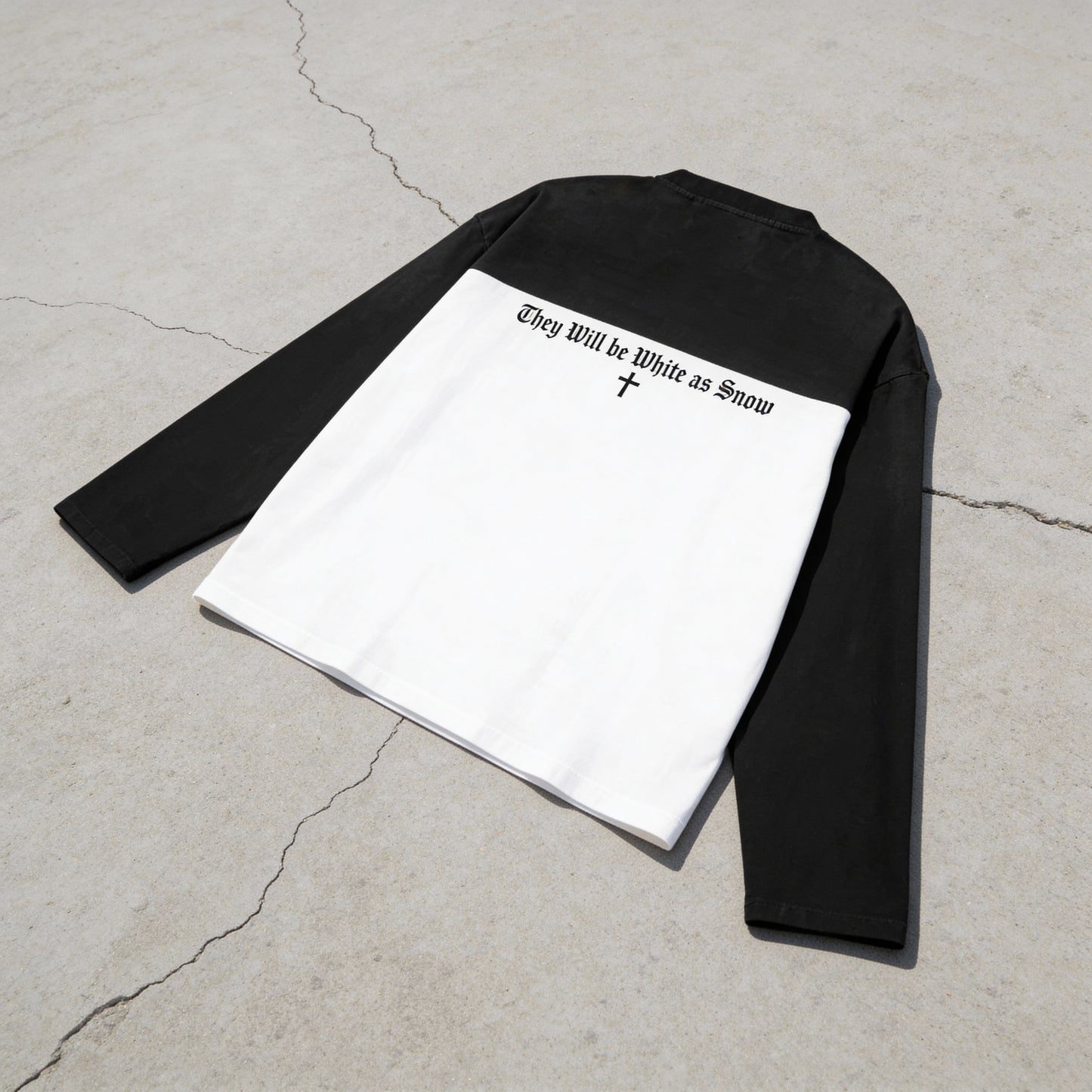 Washed Clean - Sun Faded Color Block Long Sleeve Tee