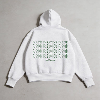 Image - Heather Gray Heavyweight Fleece Hoodie