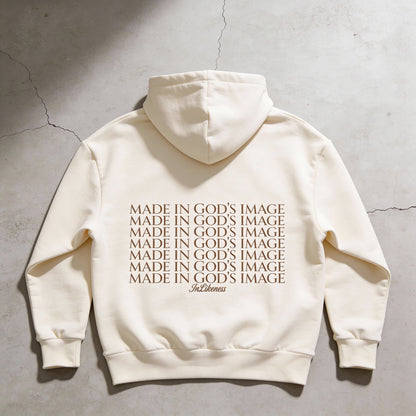 Image - Beige Heavyweight Fleece Hoodie