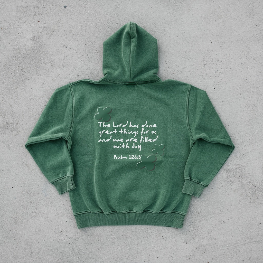 Joy - Forest Green Snow Wash Hoodie