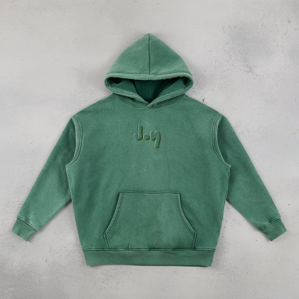 Joy - Forest Green Snow Wash Hoodie