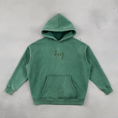 Joy - Forest Green Snow Wash Hoodie