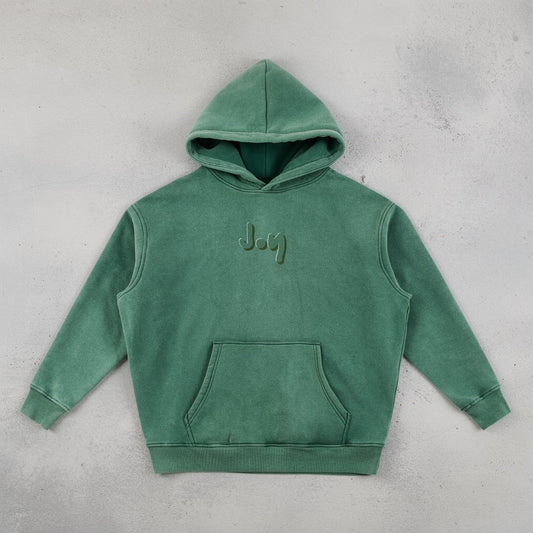 Joy - Forest Green Snow Wash Hoodie