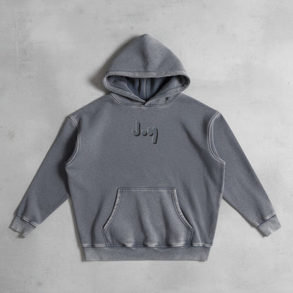 Joy - Stone Gray Snow Wash Hoodie