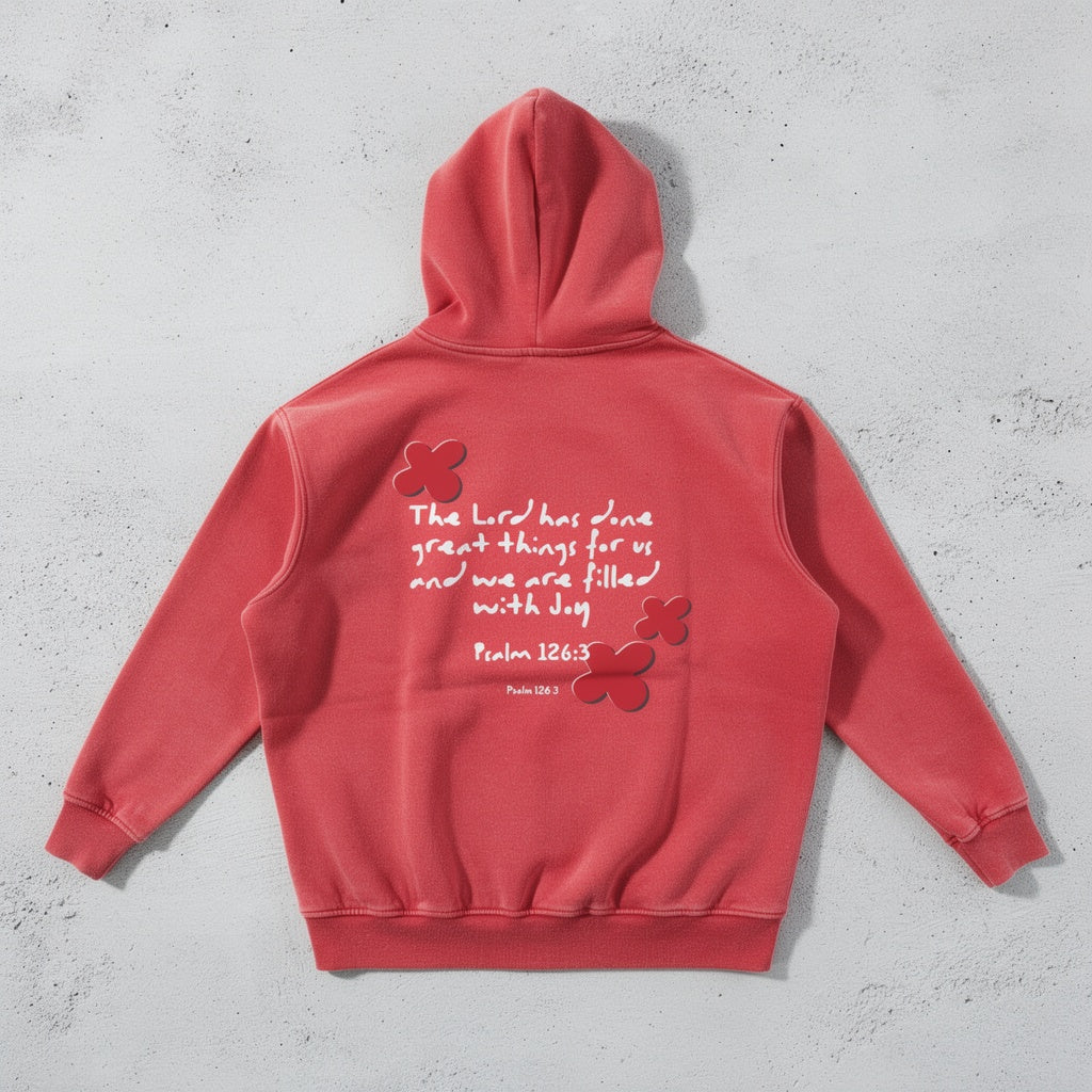 Joy - Red Snow Washed Hoodie