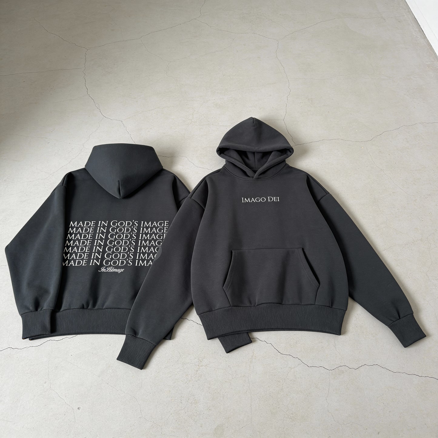 Image - Stone Gray Heavyweight Fleece Hoodie